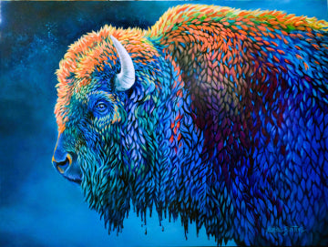 Coat of Many Colors Bison Art Print 11x14 Archival