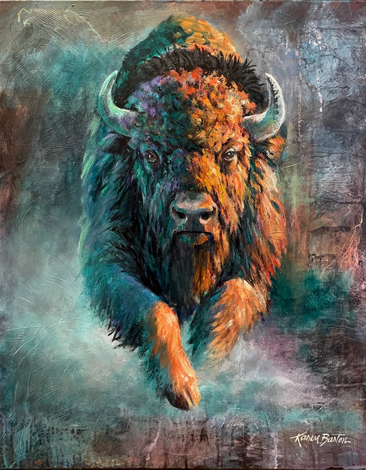 "Run" – Original Acrylic Painting by Karen Barton (24" x 30")