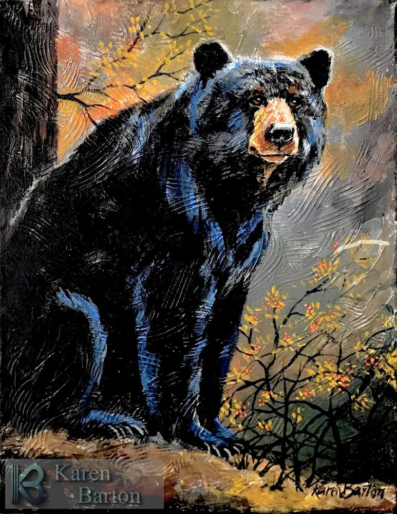 Bear With Berries Orignal Painting