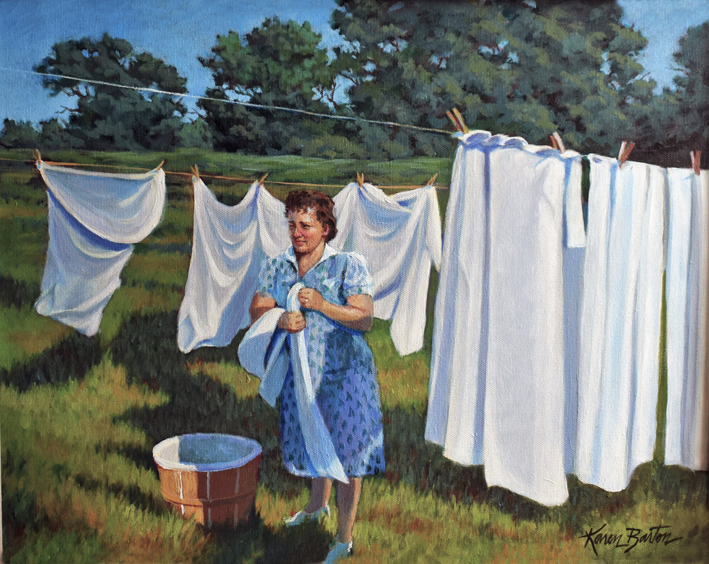 "Grandma's Wash Day" Greeting Card